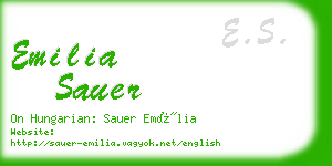 emilia sauer business card